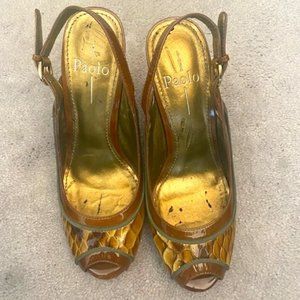 Linea Paolo crocodile woman's high heel Size 8.5M